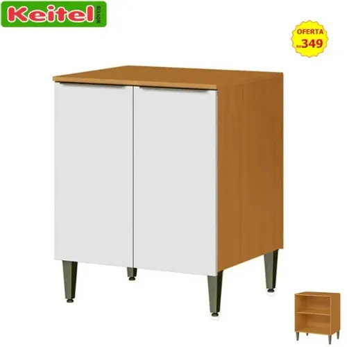 Balcão 2 Portas 70 Luna Cinamomo / Branco 100% MDF
