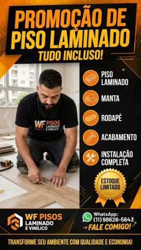 Piso Laminado com instalação completa 