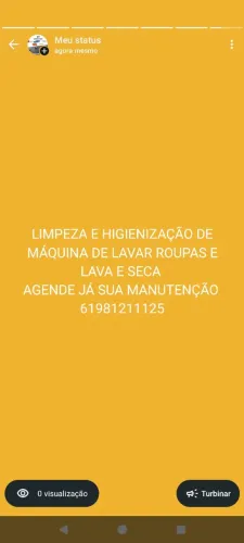 LIMPEZA E HIGIENIZAÇÃO DE MÁQUINA DE LAVAR ROUPAS E LAVA E SECA