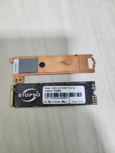 SSD M.2 NVMe ETOPSO 512GB + Dissipador de Calor em Cobre