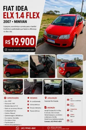Fiat Idea ELX 1.4 MPI Fire Flex 8V 5P 2007