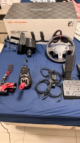 PXN VD4 Direct Drive + Pedais Hall + Embreagem + Câmbio A7 + Freio de Mão