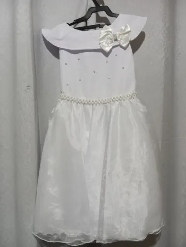 VESTIDO DE DAMINHA BRANCO NOVO TAMANHO 10 ANOS  