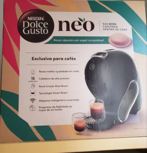 Cafeteira NEO Preta Nova na Caixa Café Perfeito em Casa Escritório Empresas Salão studio