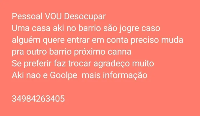 Estou desocupado casa