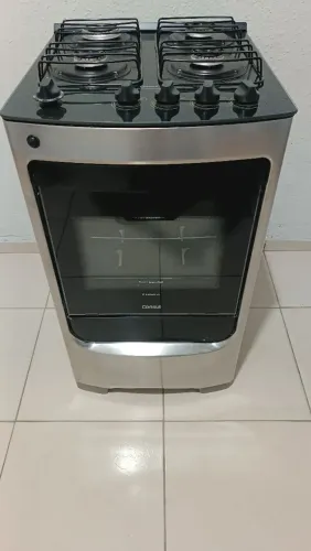 Fogão Consul 4 bocas manual mesa de vidro inox muito bem conservado!