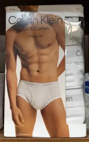 Cueca boxer brief masculina Calvin Klein 100% algodão ajuste clássico tamanho G-GG
