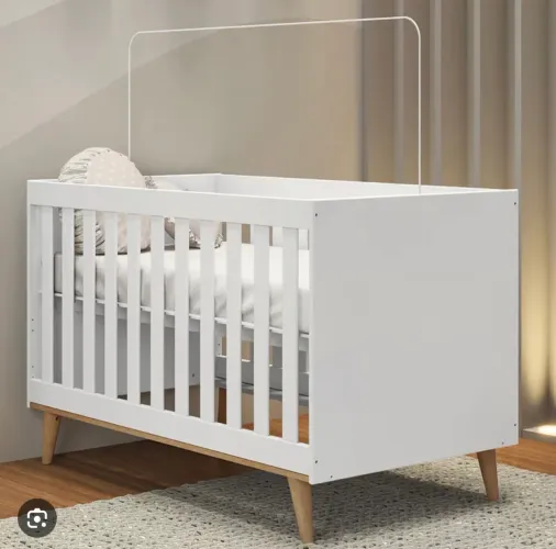 Berço Infantil Retrô Ludi Grão de Gente Branco + Colchão ÓTIMO ESTADO