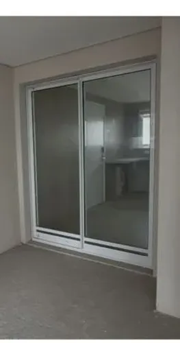 Portas balcão 2 folhas em alumínio branco linda completa só instalar 1.65 L x 2.14 A.