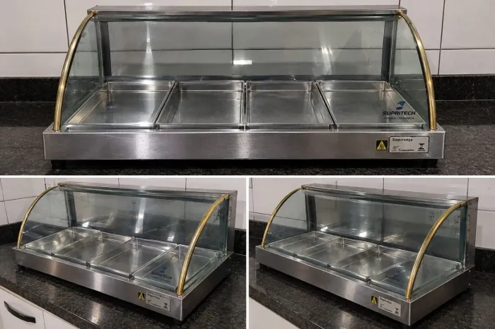 Estufa expositora salgados quente 220v