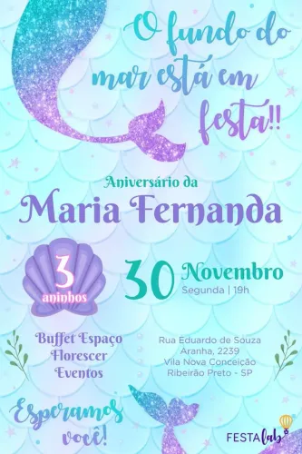 Convites de Aniversário Personalizados<br>