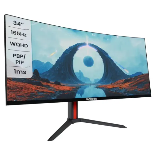 Monitor Concórdia Gamer Curvo Ultrawide UZ340 34'' WQHD 165hz 1ms 2*HDMI 