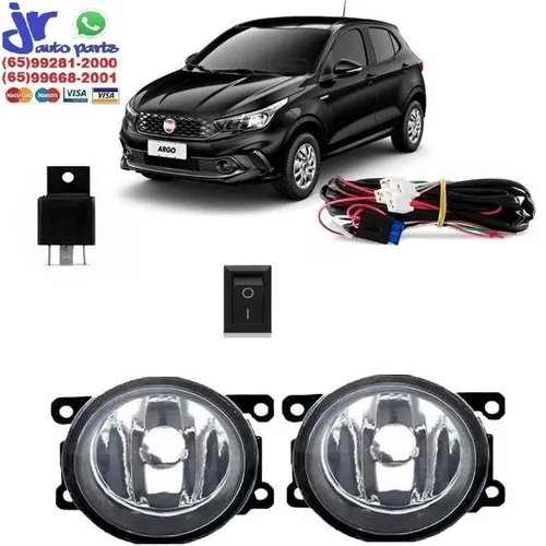 Kit Farol Milha Argo 2017 2018 2019 Auxiliar Neblina