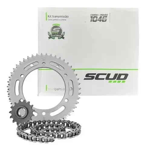 Kit Transmissão Relação Fazer 250 05/17 Scud (Entrega Grátis)