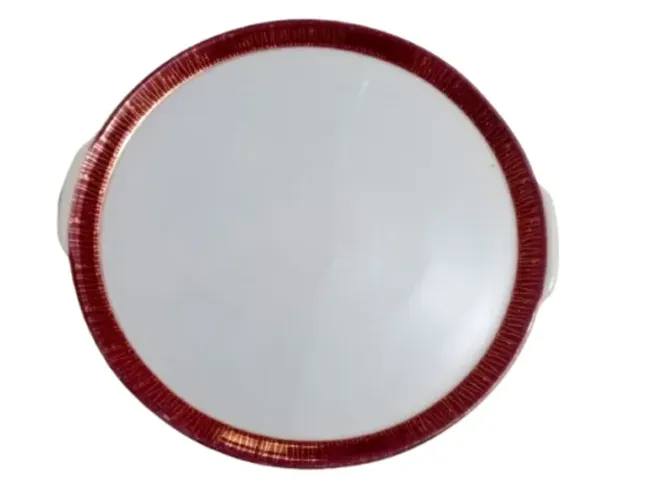 Bandeja de porcelana com 5 pratos p/ sobremesa