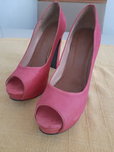 Sandálias de salto alto peep toe