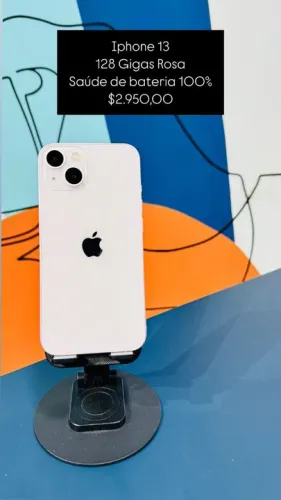 IPhone 13 128Gb na cor Rosa Saúde de Bateria 100% Semi novo | Loja Fisica |