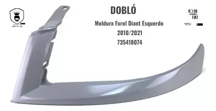 Moldura do farol dianteiro esquerdo Doblo