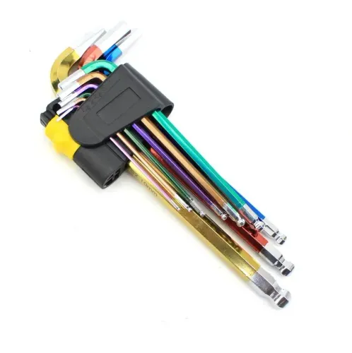 Kit de Chaves Allen Bicicletas Absolute Multicolorido S-Três 9 Peças de 1.5 a 10mm 53084