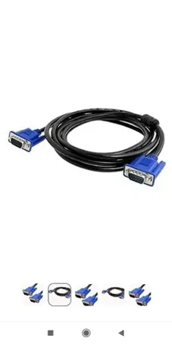 Kit 5 unid. Cabo vga de 1,50 mts Preto