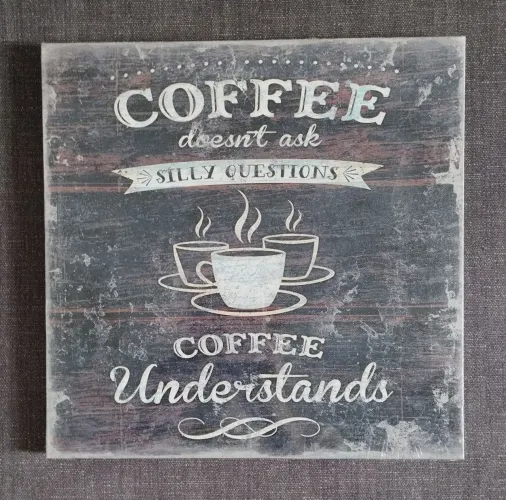 Quadro Placa Decorativa Café Coffee 
