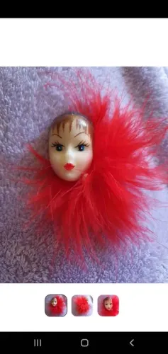 Broche plumas vintage 