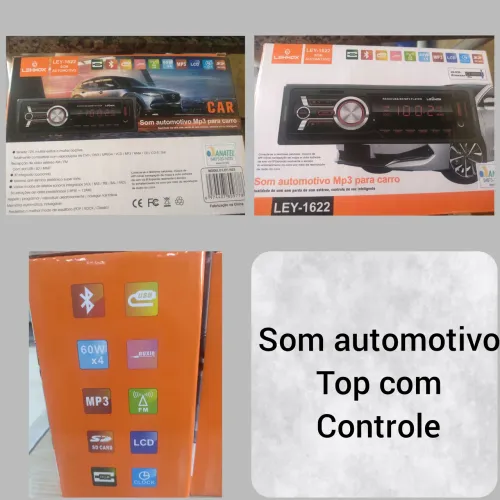 Som de carro com controle remoto