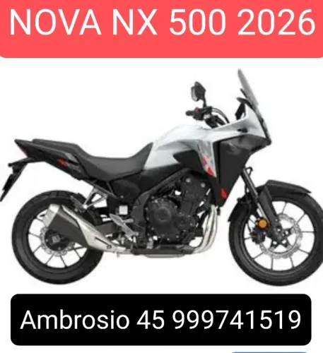 nova NX 500   honda 2026 vermelha ou preta