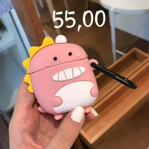 FONE DE OUVIDO SEM FIO DINOSSAURO ROSA