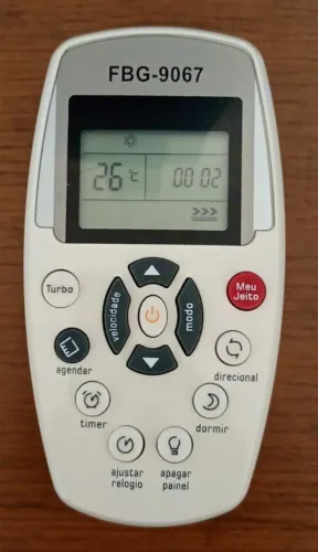 Controle Remoto Para Ar Condicionado Split Brastemp 