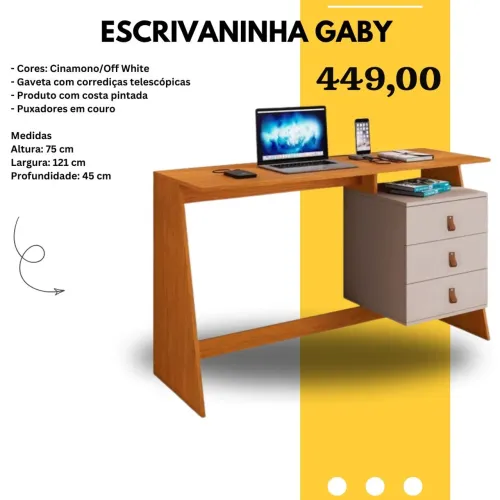 Escrivaninha Gaby moderna - FRETE GRATIS - ENTREGA HOJEEE !!