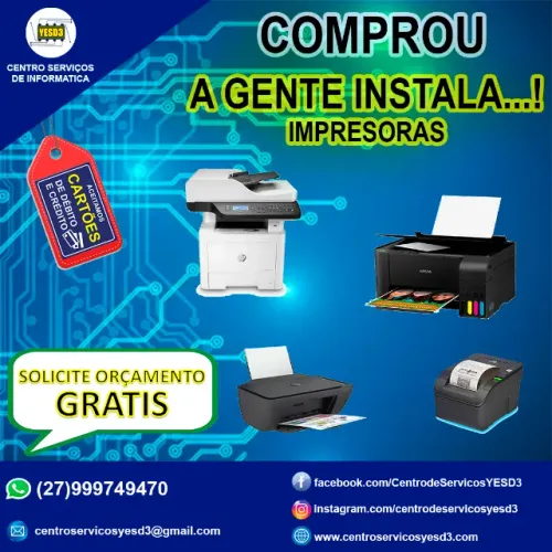 instalação de impressoras em geral