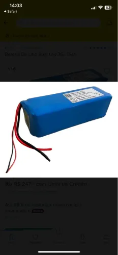Bateria de Lítio Bike Lev 36v 15ah