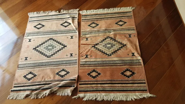 Par de Tapetes Belgas (Algodão e Viscose)