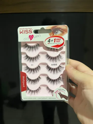 Cílios Postiços Kiss Ever EZ Lashes - Multipack com aplicador