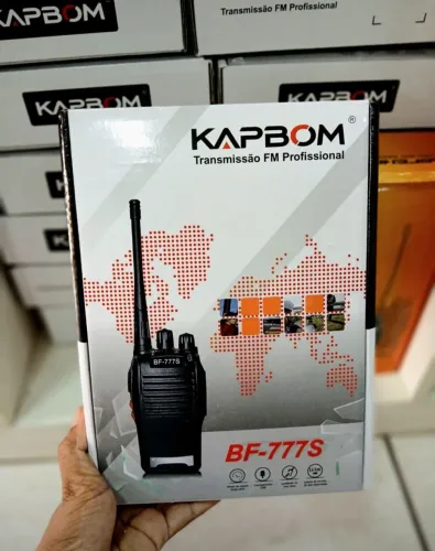 Rádio Comunicador Kapbom BF-777S - Transmissão FM Profissional