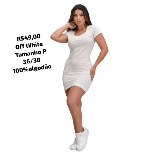Vestido tamanho P em algodão