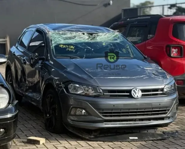 Sucata Volkswagen Polo Highline 200 tsi 1.0 flex Automatico 2020 2021 Retirada de Peças