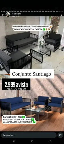 Conjunto Santiago - Sofá e poltronas