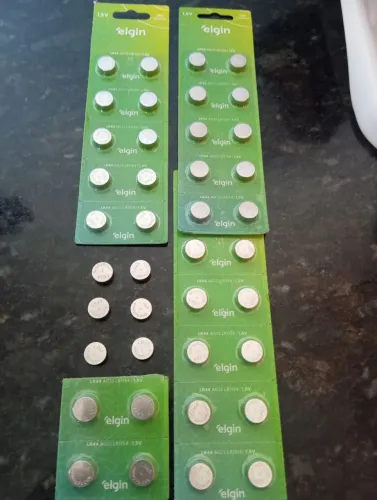 Pilhas Elgin LR44 para Smartwatch - Pacote com 40 unidades
