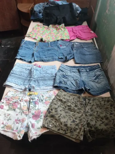 Lote de Shorts Jeans e Estampados Femininos