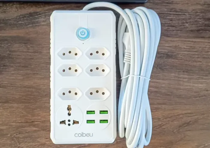 Extensão Tomada Elétrica Usb Filtro De Linha Régua Tomadas De Energia 5 Metros