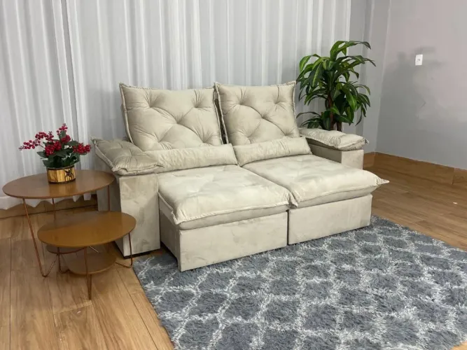 Sofá Retrátil Reclinável Porto Madero 2.00m- Receba Amanhã