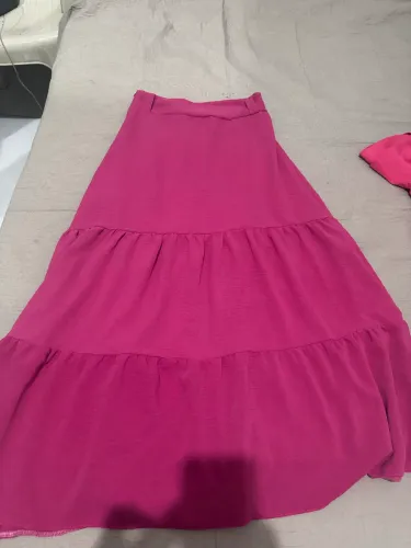 Saia longa rosa