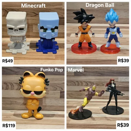 Mini Colecionáveis Personagens Famosos (Lote)