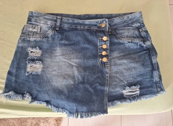 Short saia Jeans - Tam. 46 - Usado