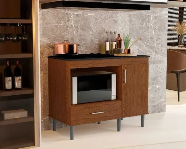 Balcão para Cooktop 1.05m 1 Porta 1 Gaveta nOVO ENTREGAMOS