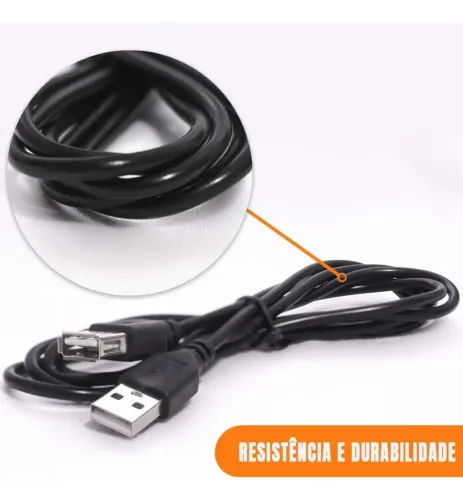 Cabo USB Macho Para USB Fêmea