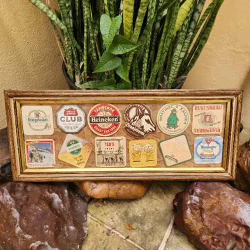 Quadro Decorativo Bar Vintage Retrô - Marcas Cervejas