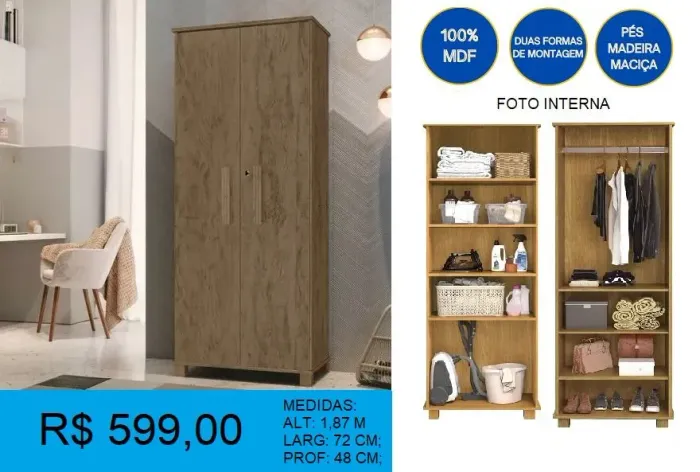 Armário multi uso 100%MDF